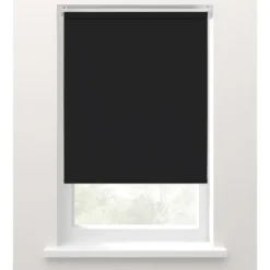 Fenstr rolgordijn lichtdoorlatend zwart - 80x190 cm