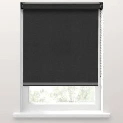 Fenstr rolgordijn Rimini screen - zwart (15047)