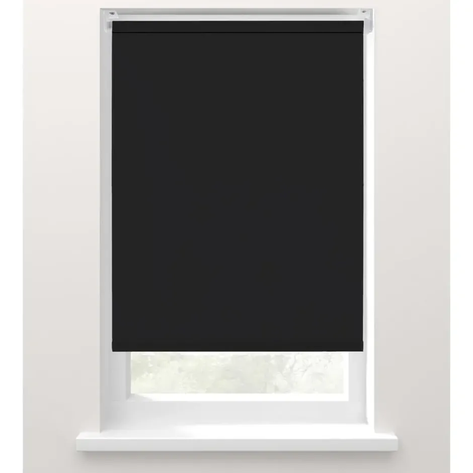 Fenstr rolgordijn verduisterend zwart - 100x190 cm