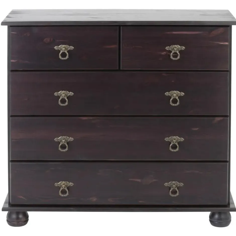 Finca - Ladekast met 3+2 laden van bruin dennenhout