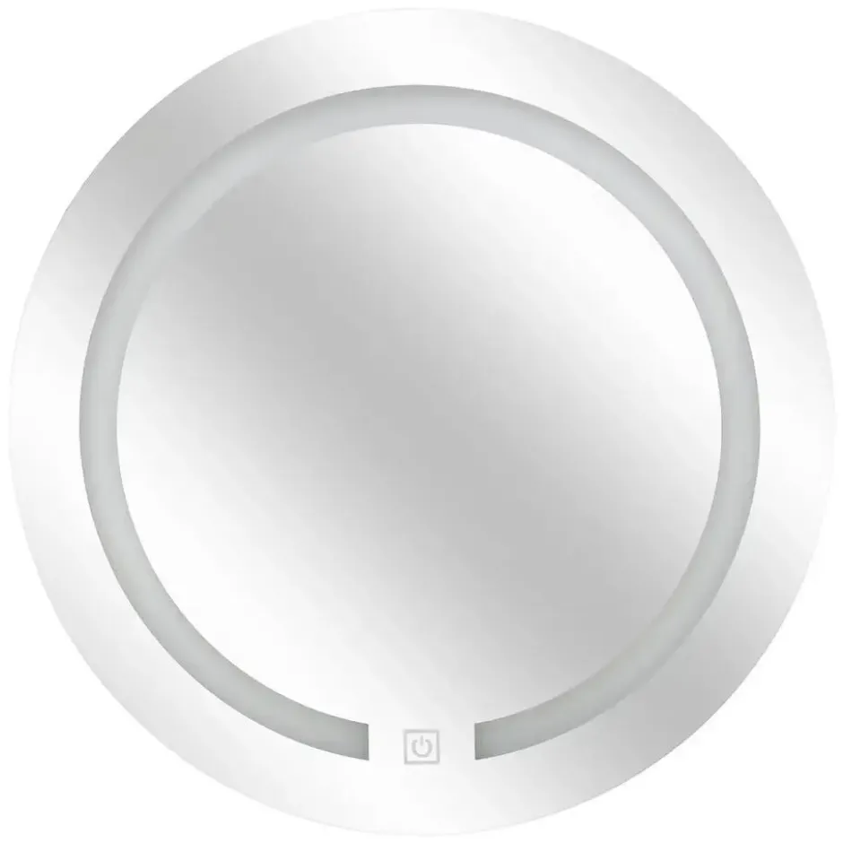 5Five Badkamer wandspiegel LED - batterij - zilver - D45 cm