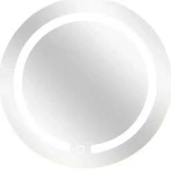 5Five Badkamer wandspiegel LED - batterij - zilver - D45 cm