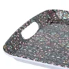 5Five Design dienblad van melamine - 47 x 30 cm - flowers print antraciet