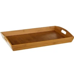 5Five Dienblad/serveerblad - bamboe - met handvaten - 45 x 29 cm