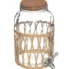 5Five Drank dispenser - 3,3 liter - metalen kraantje -kurk deksel