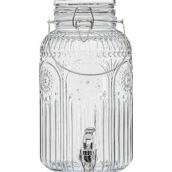 5Five Drank/water/sap dispenser Marbella - 3.8 Liter - deco glas