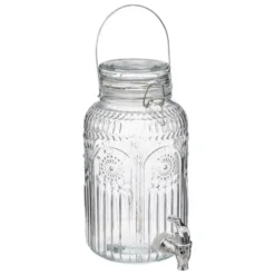 5Five Drank/water/sap dispenser Marbella - 3.8 Liter - deco glas