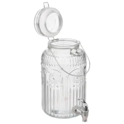 5Five Drank/water/sap dispenser Marbella - 3.8 Liter - deco glas