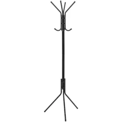 5Five Kapstok - Zwart - Metaal - 8 ophanghaken - 51 x 44 x 171 cm
