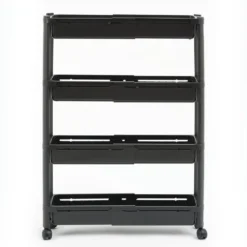 5Five Keuken/badkamer trolley 4 laags - 37 x 15 x 79 cm - zwart