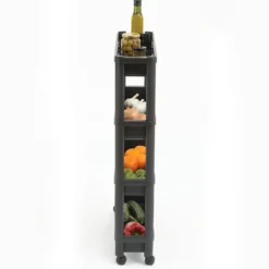 5Five Keuken/badkamer trolley 4 laags - 37 x 15 x 79 cm - zwart