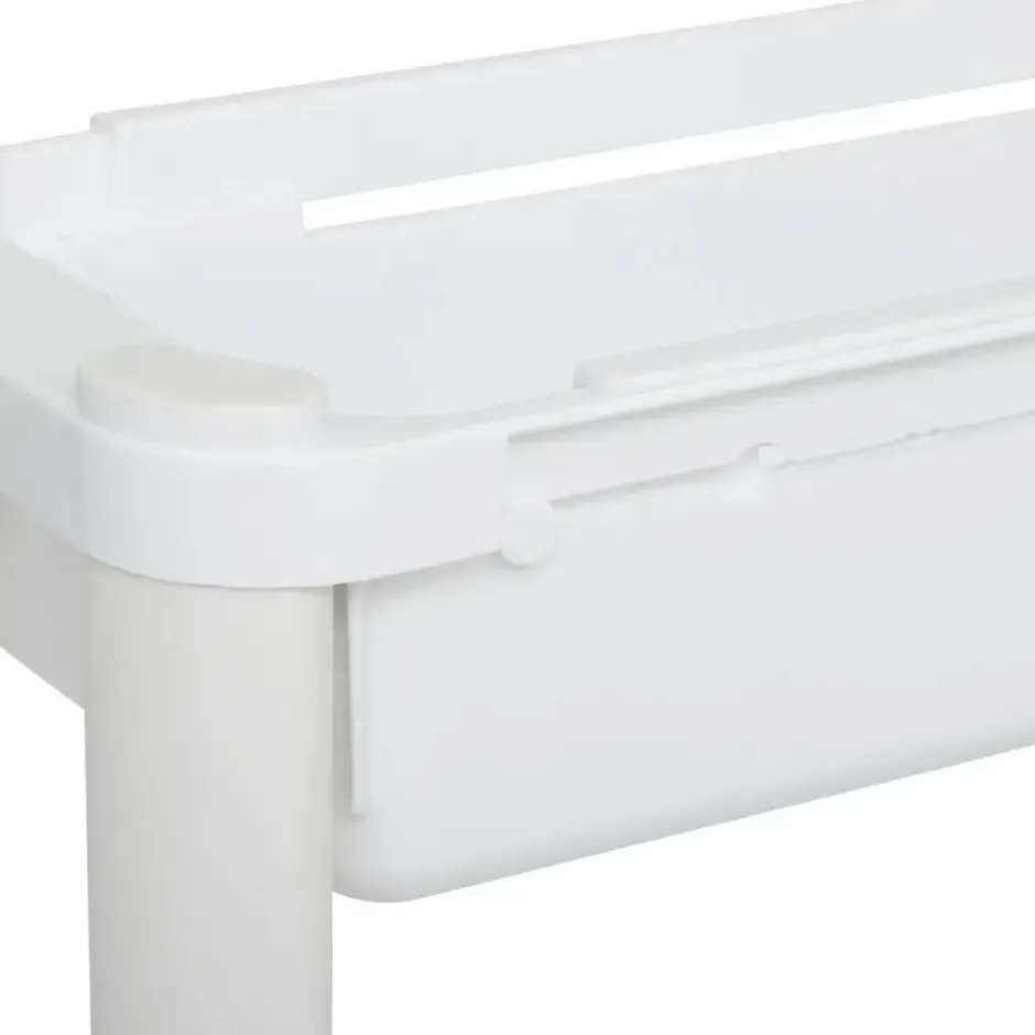 5Five Keuken/badkamer trolley 4 laags - 37 x 15 x 79 cm - wit