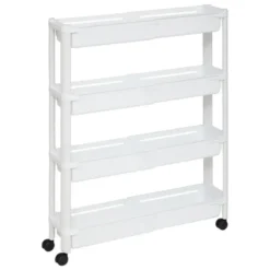 5Five Keuken/badkamer trolley 4 laags - 37 x 15 x 79 cm - wit