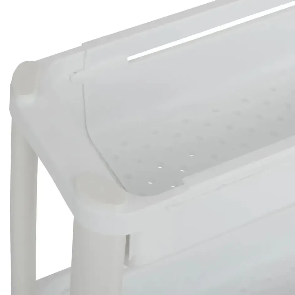 5Five Keuken/badkamer trolley 4 laags - 37 x 15 x 79 cm - wit