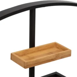 5Five Kledingrek Dressboy - bamboe/metaal - zwart - 45 x 114 cm