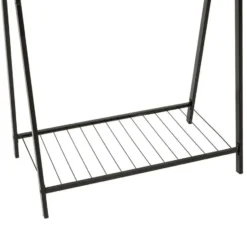 5Five Kledingrek met dubbele stang - rvs - zwart - 98x42x145 cm