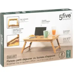 5Five Laptoptafeltje/dienblad smart - bamboe - 54 x 34 cm