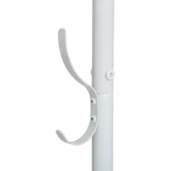 5Five Mobiel kledingrek - metaal - wit - wieltjes - 118x45x160 cm