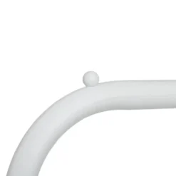 5Five Mobiel kledingrek - metaal - wit - wieltjes - 118x45x160 cm