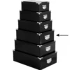 5Five Opbergdoos/box - zwart - L40 x B26.5 x H14 cm - Karton