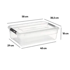 5Five Opbergkist met deksel - Box - 26L - 58x39x18 cm