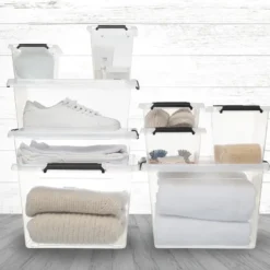 5Five Opbergkist met deksel - Clip Box - 29L - 58 x 39x 16 cm