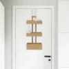 5Five Opbergmanden deur - 3-laags - bamboe - bruin - 28x19x75cm