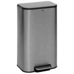 5Five Pedaalemmer Norvik - zilver - rvs - 30L - 36 x 30 x 61 cm