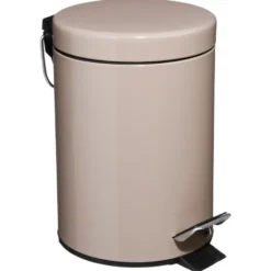 5Five Pedaalemmer - taupe - metaal - 3L - 17 x 25 cm - toilet