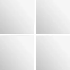 5Five Plak spiegels tegels - 4x stuks - zelfklevend - 30 x 30 cm
