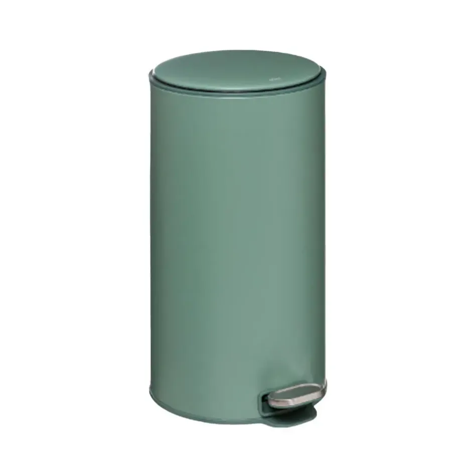 5Five Prullenbak/pedaalemmer - groen - metaal - 30 liter - 62 cm