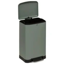 5Five Prullenbak/pedaalemmer - groen - metaal - 30L - 34 x 61 cm