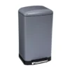 5Five Prullenbak/pedaalemmer - grijs - metaal - 30 liter - 34 x 61 cm
