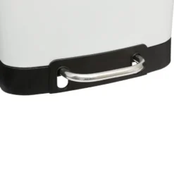 5Five Prullenbak/pedaalemmer - wit - metaal - 6 liter - 23 x 32 cm