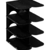 5Five Schoenenrek - stapelbaar - zwart - 27 x 25 x 38 cm