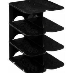 5Five Schoenenrek - stapelbaar - zwart - 27 x 25 x 38 cm