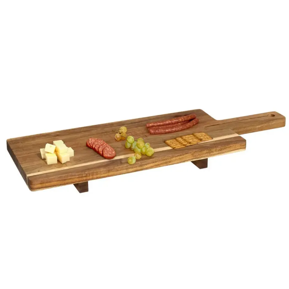 5Five Serveerplank voor hapjes/tapas - 25 x 70 cm - acacia hout