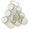 5Five Wijnrek - metaal - voor 6 flessen - beige - 28 x 18 x 25 cm