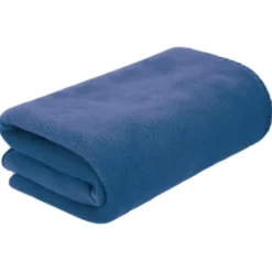 Fleece deken/plaid - blauw - 120 x 150 cm - Polyester fleece