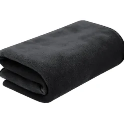 Fleece deken/plaid - zwart - 120 x 150 cm - Polyester fleece