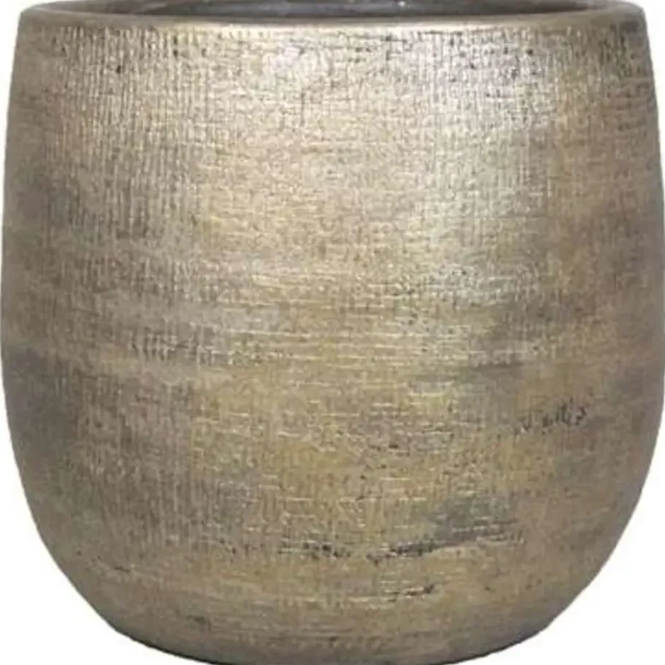 Floran Bloempot Mira - goud - keramiek met coating - 24 cm