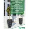 Form Plastic Plantenpot/bloempot - kunststof - wit - 30 x 48 cm