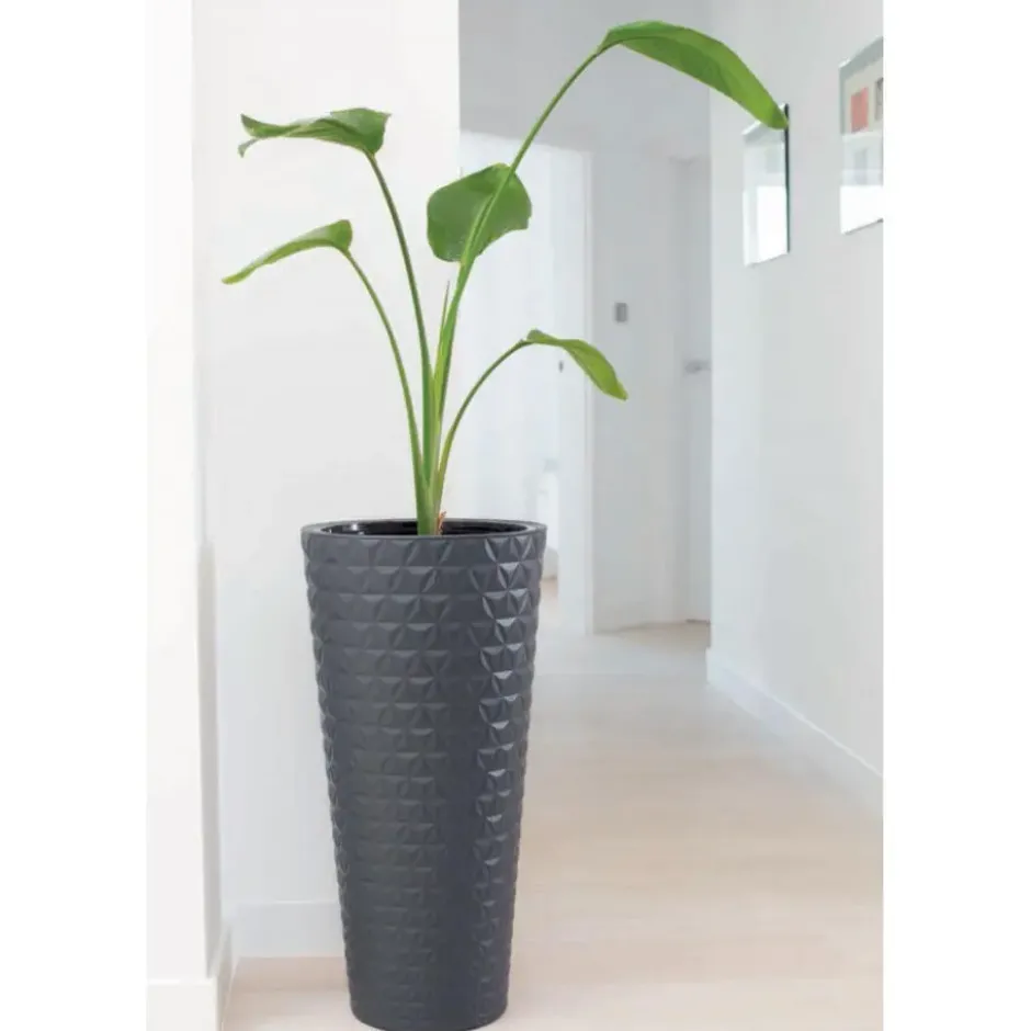 Form Plastic Plantenpot Diamond - kunststof - antraciet - 40 x 80
