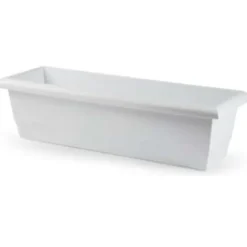 Forte Plastics Plantenbak - wit - rechthoekig - 60 x 20 x 16 cm