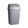 Forte Plastics Prullenbak - zilver - vuilnisbak met deksel - 50 l
