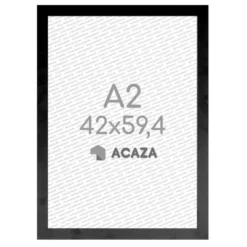 Fotokader A2 Formaat - Fotolijst in MDF Hout - 42 x 59,40 cm - Zwart