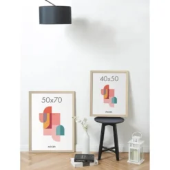 Fotokader - Fotolijst - 50x70 cm - MDF hout - Lichte Eik