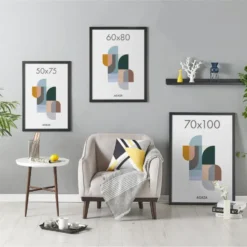 Fotokader 70x100cm - Fotolijst in MDF Hout - Zwart