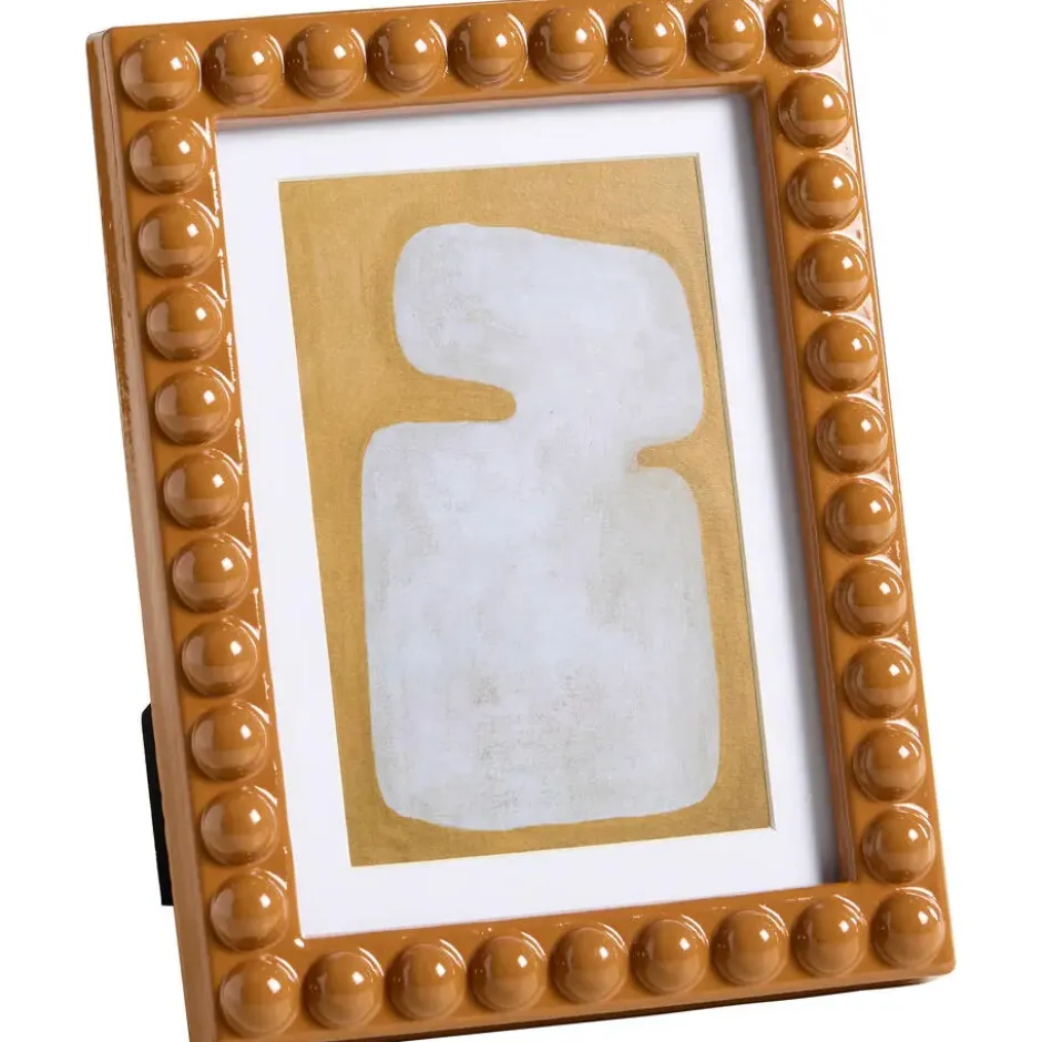 Fotolijst Bolletjes - oker - 13x18 cm