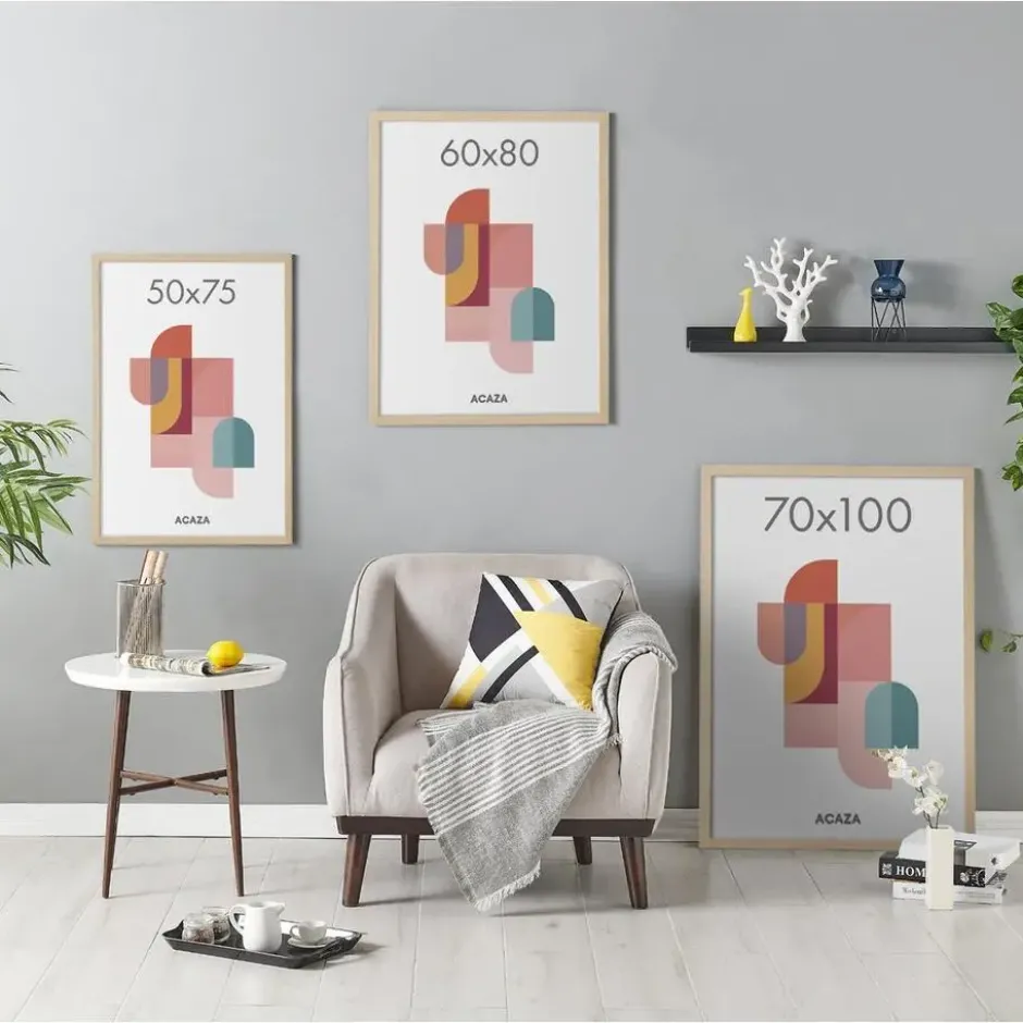 Fotolijst - Fotokader - 60x80 cm - MDF - Licht eik